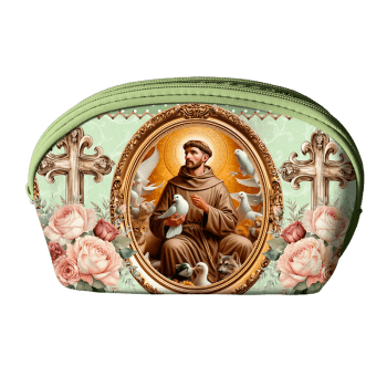 Tecido Painel Costura Criativa Kit 10 Necessaire Sarja Impermeável 100% Algodão - SANTOS RELIGIOSO DGST914015