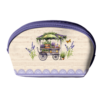 TECIDO SARJA IMPERMEAVEL ESTAMPADO EXCLUSIVO 100% ALGODÃO - SIMPLESMENTE LAVANDA - NECESSAIRE - DGSL912904