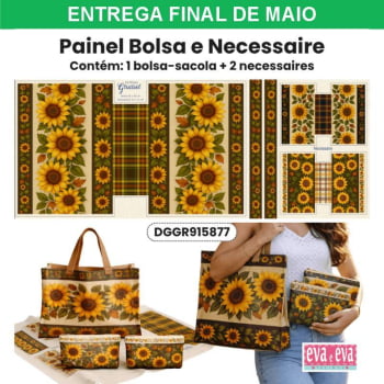TECIDO SARJA IMPERMEAVEL EXCLUSIVO 100% ALGODÃO -CAMPOS DE GIRASSOL- BOLSA E NECESSAIRE -DGGR915877