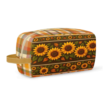 TECIDO SARJA IMPERMEAVEL EXCLUSIVO 100% ALGODÃO - CAMPOS DE GIRASSOL - KIT NECESSAIRE - DGGR915878