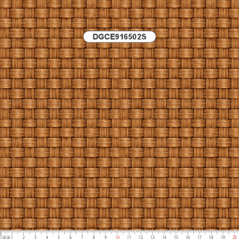 TECIDO SARJA IMPERMEAVEL EXCLUSIVO 100% ALGODÃO-CESTARIA CHIC-TEXTURA PALHA 3D CARAMELO-DGCE916502S
