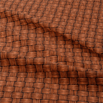 TECIDO SARJA IMPERMEAVEL EXCLUSIVO 100% ALGODÃO-CESTARIA CHIC- TEXTURA PALHA 3D MARROM- DGCE916503S