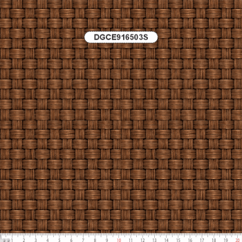 TECIDO SARJA IMPERMEAVEL EXCLUSIVO 100% ALGODÃO-CESTARIA CHIC- TEXTURA PALHA 3D MARROM- DGCE916503S