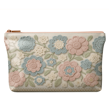 TECIDO SARJA IMPERMEAVEL EXCLUSIVO 100% ALGODÃO -CROCHÊ COLORÉ - BOLSA E NECESSAIRE -DGCL915818