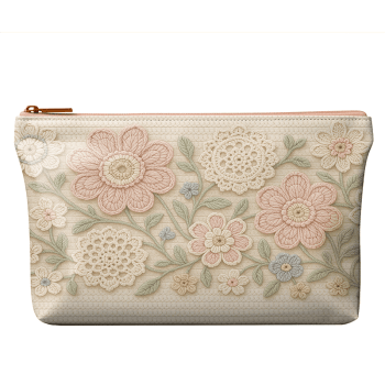 TECIDO SARJA IMPERMEAVEL EXCLUSIVO 100% ALGODÃO -CROCHÊ COLORÉ - BOLSA E NECESSAIRE -DGCL915818