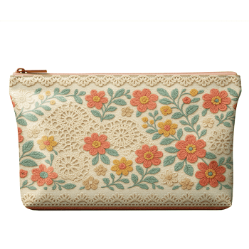 TECIDO SARJA IMPERMEAVEL EXCLUSIVO 100% ALGODÃO-CROCHÊ COLORÉ - BOLSA E NECESSAIRE- DGCL915825