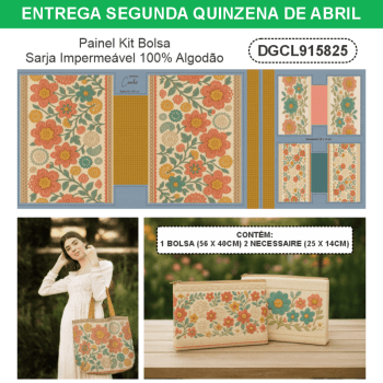 TECIDO SARJA IMPERMEAVEL EXCLUSIVO 100% ALGODÃO-CROCHÊ COLORÉ - BOLSA E NECESSAIRE- DGCL915825 TECIDO SARJA IMPERMEAVEL EXCLUSIVO 100% ALGODÃO-CROCHÊ COLORÉ - BOLSA E NECESSAIRE- DGCL915825
