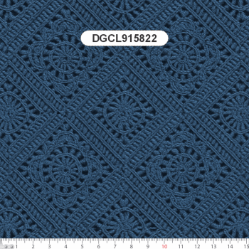 TECIDO SARJA IMPERMEAVEL EXCLUSIVO 100% ALGODÃO - CROCHÊ COLORÉ - FLORAL - DGCL915822