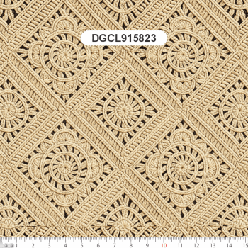 TECIDO SARJA IMPERMEAVEL EXCLUSIVO 100% ALGODÃO - CROCHÊ COLORÉ - FLORAL - DGCL915823