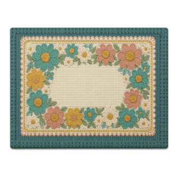 TECIDO SARJA IMPERMEAVEL EXCLUSIVO 100% ALGODÃO - CROCHÊ COLORÉ - JOGO AMERICANO - DGCL915811