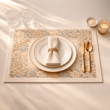 TECIDO SARJA IMPERMEAVEL EXCLUSIVO 100% ALGODÃO - CROCHÊ COLORÉ - JOGO AMERICANO - DGCL915816 TECIDO SARJA IMPERMEAVEL EXCLUSIVO 100% ALGODÃO - CROCHÊ COLORÉ - JOGO AMERICANO - DGCL915816