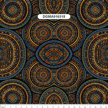 TECIDO SARJA IMPERMEAVEL EXCLUSIVO 100% ALGODÃO - MANDALAS AFRICANAS - GEOMETRICO - DGMA916518 TECIDO SARJA IMPERMEAVEL EXCLUSIVO 100% ALGODÃO - MANDALAS AFRICANAS - GEOMETRICO - DGMA916518