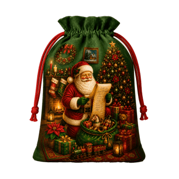 TECIDO TRICOLINE EXCLUSIVO 100% ALGODÃO - MAGIA DE NATAL - SAQUINHO DE PRESENTE - DGMN915001