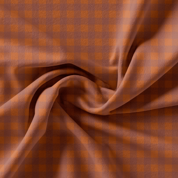 TECIDO TRICOLINE 100% ALGODÃO XADREZ TERRACOTA - TRXA50078