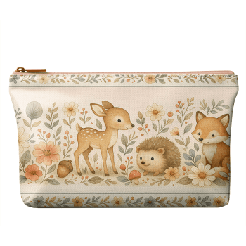 TECIDO SARJA IMPERMEAVEL EXCLUSIVO 100% ALGODÃO- FLORESTA ENCANTADA- BOLSA E NECESSAIRE -DGFE915838