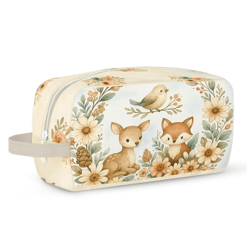 TECIDO SARJA IMPERMEAVEL EXCLUSIVO 100% ALGODÃO - FLORESTA ENCANTADA - KIT NECESSAIRE - DGFE915839