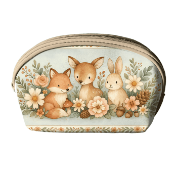 TECIDO SARJA IMPERMEAVEL EXCLUSIVO 100% ALGODÃO - FLORESTA ENCANTADA - KIT NECESSAIRE - DGFE915839