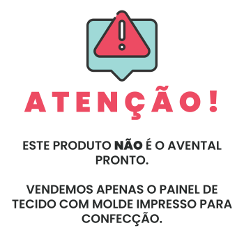 TECIDO SARJA IMPERMEAVEL EXCLUSIVO 100% ALGODÃO - PÁSCOA DOS COELHINHOS - KIT AVENTAL - DGPC915861