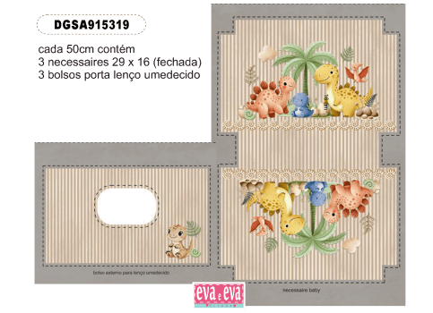 TECIDO SARJA IMPERMEAVEL EXCLUSIVO 100% ALGODÃO - SONHOS E AVENTURAS - KIT NECESSAIRE - DGSA915319