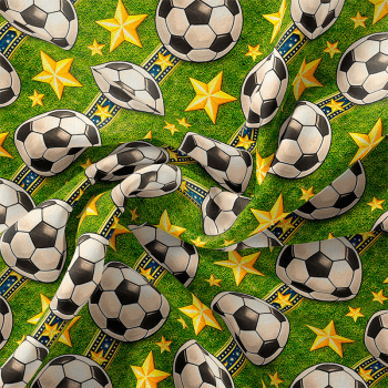 TECIDO TRICOLINE EXCLUSIVO 100% ALGODÃO - DOMINGO DE FUTEBOL - COPA DO MUNDO - DGDF912307