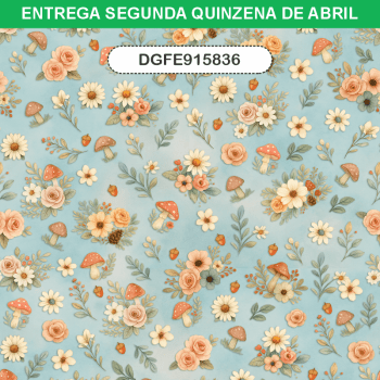 TECIDO TRICOLINE EXCLUSIVO 100% ALGODÃO - FLORESTA ENCANTADA - INFANTIL - DGFE915836 TECIDO TRICOLINE EXCLUSIVO 100% ALGODÃO - FLORESTA ENCANTADA - INFANTIL - DGFE915836