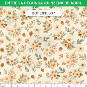 TECIDO TRICOLINE EXCLUSIVO 100% ALGODÃO - FLORESTA ENCANTADA - INFANTIL - DGFE915837