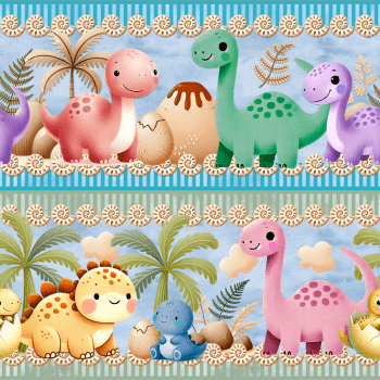 TECIDO TRICOLINE EXCLUSIVO 100% ALGODÃO - SONHOS E AVENTURAS - BARRADO INFANTIL - DGSA915317
