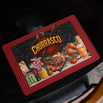 Painel para Costura Jogo Americano Estampa de Churrasco | Sarja Impermeável 100% Algodão