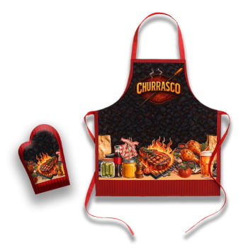 Painel de Costura Avental de Cozinha/Churrasco | Sarja Impermeável 100% Algodão