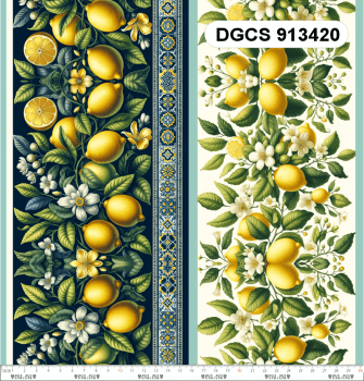 Explore a coleção Charme Siciliano com estampas elegantes de limões e flores. Ideal para costura criativa e decoração com sofisticação mediterrânea.