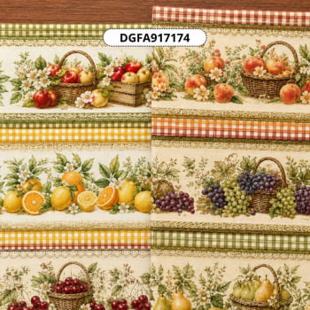TECIDO TRICOLINE EXCLUSIVO 100% ALGODÃO - FEIRA DA FAZENDA - BARRADO DE FRUTAS -COSTURA CRIATIVA DIY- DGFA917174 TECIDO TRICOLINE EXCLUSIVO 100% ALGODÃO - FEIRA DA FAZENDA - BARRADO DE FRUTAS -COSTURA CRIATIVA DIY- DGFA917174