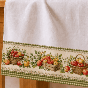 Tecido Tricoline Exclusivo Barrado de Frutas 100% Algodão – Feira da Fazenda DGFA917174