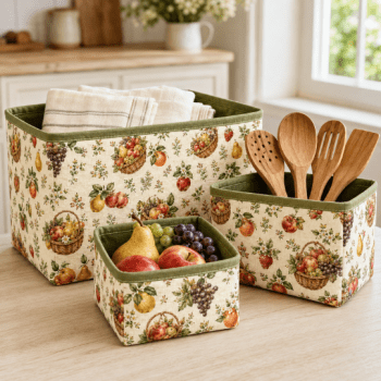 TECIDO TRICOLINE EXCLUSIVO 100% ALGODÃO - FEIRA DA FAZENDA - CESTA DE FRUTAS - DGFA917177