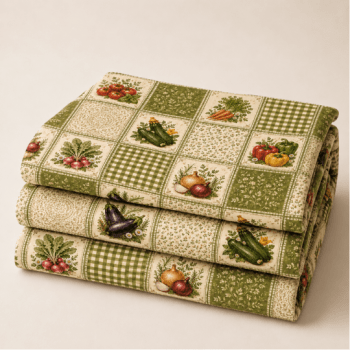 Tecido Tricoline Patchwork de Legumes 100% Algodão – Feira da Fazenda DGFA917181