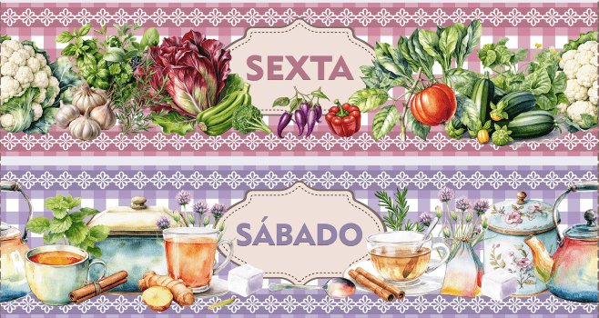 TECIDO TRICOLINE EXCLUSIVO 100% ALGODÃO - SEMANINHA NA COZINHA - BARRADO - DGSC918227