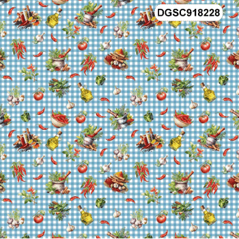 TECIDO TRICOLINE EXCLUSIVO 100% ALGODÃO - SEMANINHA NA COZINHA - COZINHA - DGSC918228