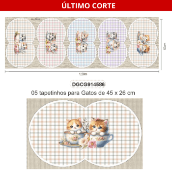 TECIDO SARJA IMPERMEAVEL DIGITAL EXCLUSIVO 100% ALGODÃO-CÃES E GATOS-TAPETINHO PARA GATOS-DGCG914586 TECIDO SARJA IMPERMEAVEL DIGITAL EXCLUSIVO 100% ALGODÃO-CÃES E GATOS-TAPETINHO PARA GATOS-DGCG914586