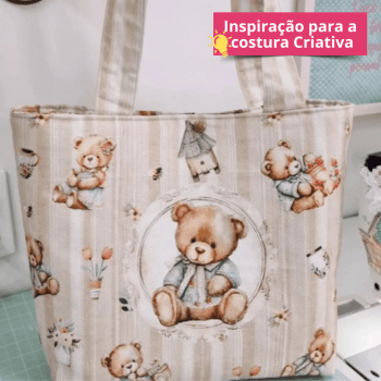Teddy Bear: Tricoline Digital 100% Algodão Exclusivo para o Universo Encantador dos Bebês