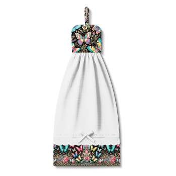 TECIDO TRICOLINE DIGITAL EXCLUSIVO 100% ALGODÃO- BORBOLETAS ENCANTADAS- BARRADO FLORAL -DGBE914249