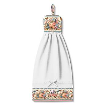 TECIDO TRICOLINE DIGITAL EXCLUSIVO 100% ALGODÃO- FLORES VINTAGE - BARRADO FLORAL - DGFV914241