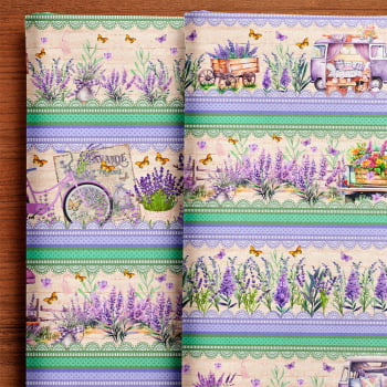 TECIDO TRICOLINE ESTAMPADO DIGITAL EXCLUSIVO 100% ALGODÃO - SIMPLESMENTE LAVANDA - BARRADO - DGSL911181 TECIDO TRICOLINE ESTAMPADO DIGITAL EXCLUSIVO 100% ALGODÃO - SIMPLESMENTE LAVANDA - BARRADO - DGSL911181
