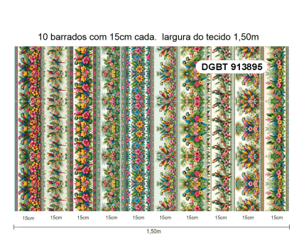 Coleção Beleza Tropical: Estampas Vibrantes em Tricoline 100% Algodão