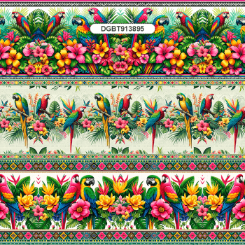 TECIDO TRICOLINE ESTAMPADO EXCLUSIVO 100% ALGODÃO- BELEZA TROPICAL - BARRADO - DGBT913895 TECIDO TRICOLINE ESTAMPADO EXCLUSIVO 100% ALGODÃO- BELEZA TROPICAL - BARRADO - DGBT913895