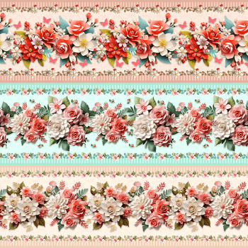 TECIDO TRICOLINE ESTAMPADO DIGITAL EXCLUSIVO 100% ALGODÃO - MAGIA FLORAL - FLORAL - DGMF912453