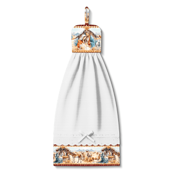 TECIDO TRICOLINE ESTAMPADO DIGITAL EXCLUSIVO 100% ALGODÃO -SAGRADA FAMILIA -BARRADO-DGSF913078