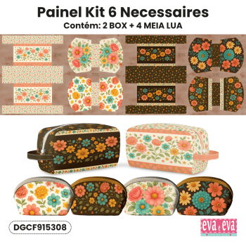 TECIDO SARJA IMPERMEAVEL EXCLUSIVO 100% ALGODÃO-CAMINHO DAS FLORES - FLORAL- NECESSAIRE -DGCF915308