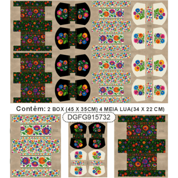 TECIDO SARJA IMPERMEAVEL EXCLUSIVO 100% ALGODÃO - FOLK GARDEN - NECESSAIRE FLORAL - DGFG915732 TECIDO SARJA IMPERMEAVEL EXCLUSIVO 100% ALGODÃO - FOLK GARDEN - NECESSAIRE FLORAL - DGFG915732