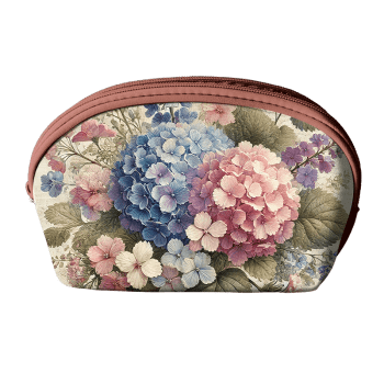 Tecido Painel Costura Criativa Kit 6 Necessaire Sarja Impermeável 100% Algodão - HORTÊNCIAS E ROSAS DGHR916697