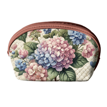 Tecido Painel Costura Criativa Kit 6 Necessaire Sarja Impermeável 100% Algodão - HORTÊNCIAS E ROSAS DGHR916697