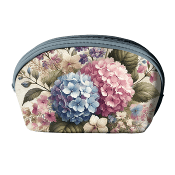 Tecido Painel Costura Criativa Kit 6 Necessaire Sarja Impermeável 100% Algodão - HORTÊNCIAS E ROSAS DGHR916697